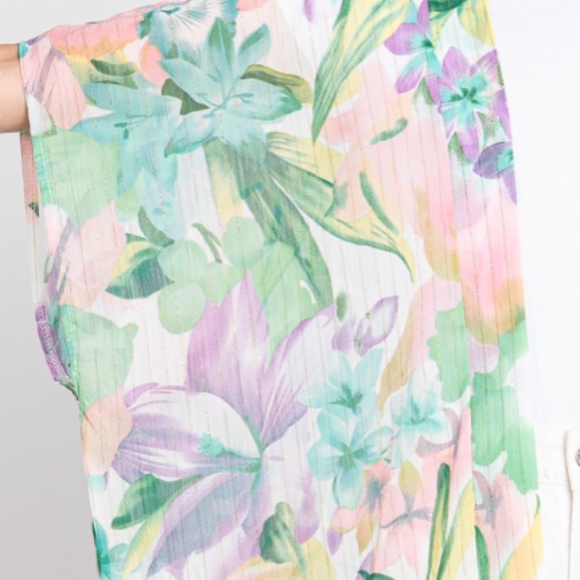 Green Floral Kimono - Picture 5 of 5